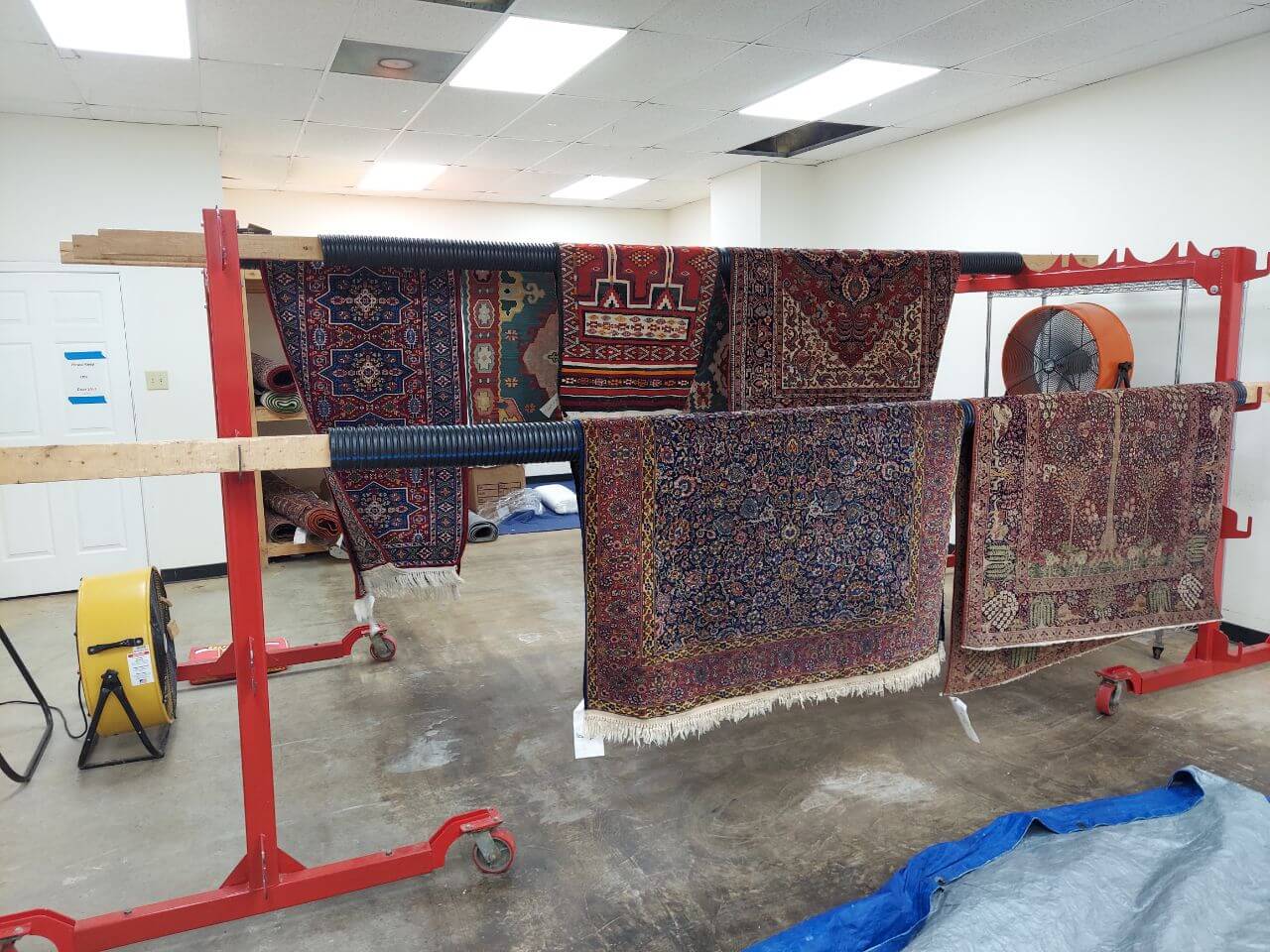 Hanging Rugs to Dry